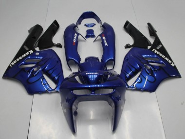 1994-1997 Kawasaki ZX9R Motorcycle Fairings - Blue Black Flame UK