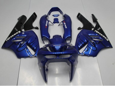 1994-1997 Kawasaki ZX9R Motorcycle Fairings - Blue Black Flame UK