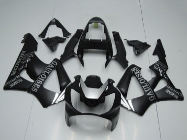 2000-2001 Honda CBR900RR 929 Motorcycle Fairings - Matte Black Silver Cauloises UK