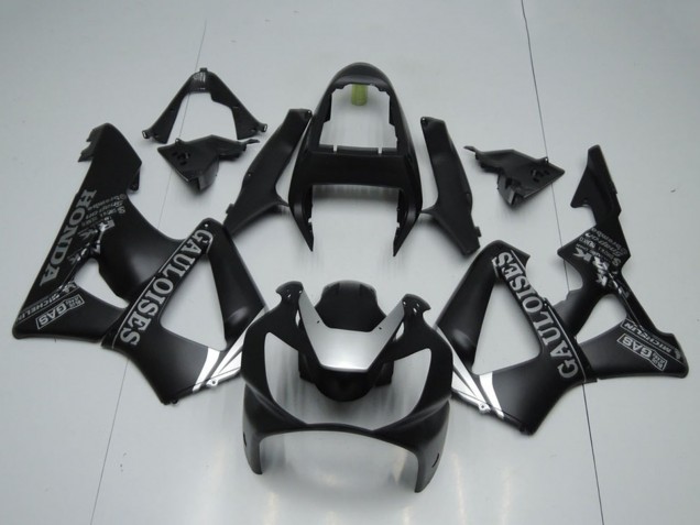 2000-2001 Honda CBR900RR 929 Motorcycle Fairings - Matte Black Silver Cauloises UK