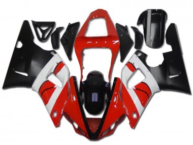 2000-2001 Yamaha YZF R1 Motorcycle Fairing - Red White Glossy Black UK