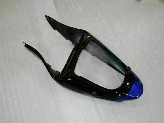 2000-2002 Kawasaki ZX6R Motorcycle Fairings - Blue Glossy Black Elf Bridgestone UK