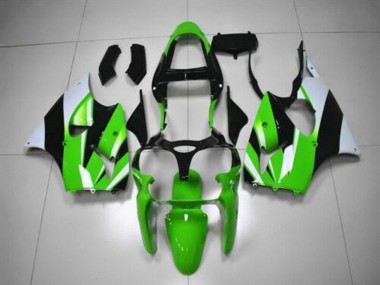 2000-2002 Kawasaki ZX6R Motorcycle Fairing Kits - Green White Black UK