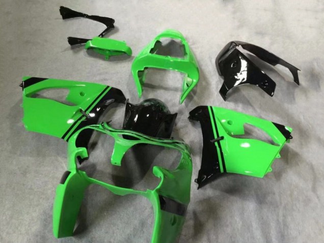 2002-2003 Kawasaki ZX9R Motorcycle Fairings - Green Glossy Black UK
