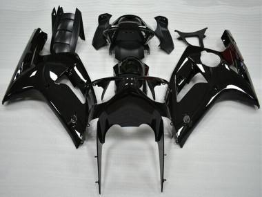 2003-2004 Kawasaki ZX6R Motorcycle Fairing - Glossy Black UK