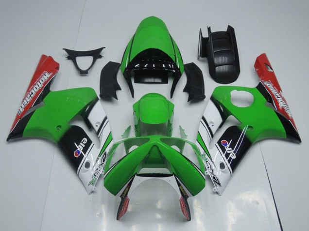 2003-2004 Kawasaki ZX6R Motorcycle Fairings - Green White Black Red Motocard UK