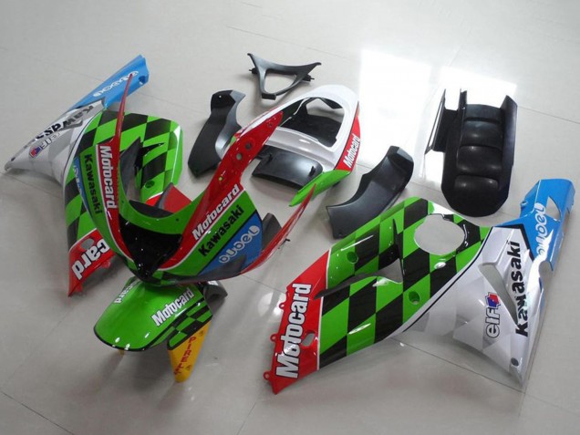 2003-2004 Kawasaki ZX6R Motorcycle Fairings - White Red Green Blue Black Motocard UK