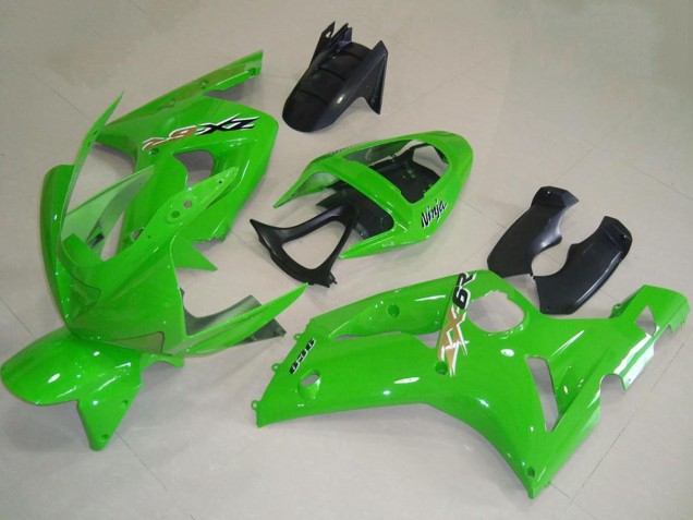 2003-2004 Kawasaki ZX6R Motorcycle Fairings - Green UK