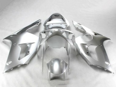 2003-2004 Kawasaki ZX6R Motorcycle Fairing Kits - Silver UK