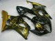 2003-2004 Suzuki GSXR 1000 Motorcycle Fairings - Glossy Black Gold Flame UK