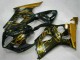 2003-2004 Suzuki GSXR 1000 Motorcycle Fairings - Glossy Black Gold Flame UK