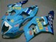 2003-2004 Suzuki GSXR 1000 Motorcycle Fairings - Blue White Yellow Rizla UK