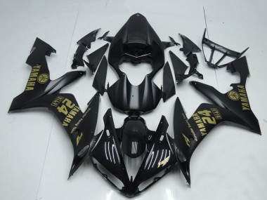 2004-2006 Yamaha YZF R1 Motorcycle Fairings - Matte Black Gold UK