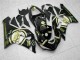2005-2006 Kawasaki ZX6R Motorcycle Fairings - Glossy Black White Gold Lucky Strike UK