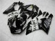 2005-2006 Kawasaki ZX6R Motorcycle Fairings - Glossy Black White West UK