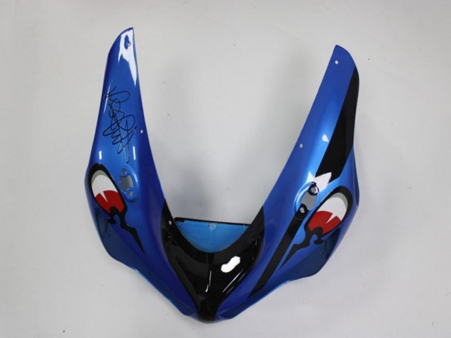 2005-2006 Kawasaki ZX6R Motorcycle Fairings - Blue Yellow Black Shark UK