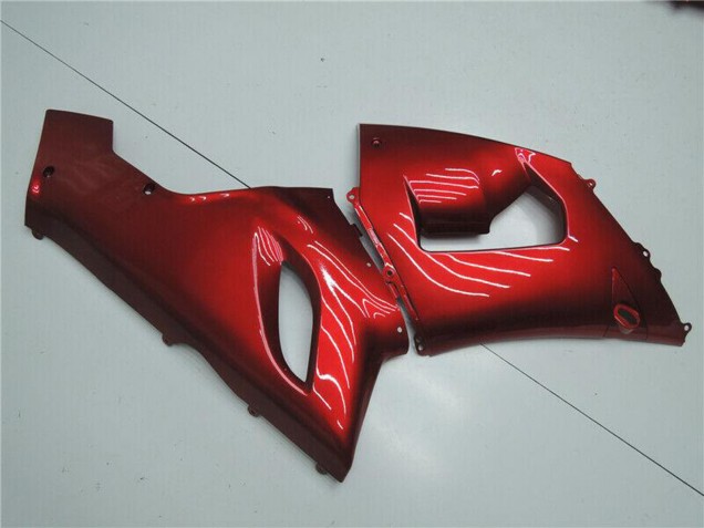 2005-2006 Kawasaki ZX6R Motorcycle Fairings - Candy Red UK