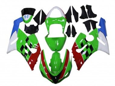 2005-2006 Kawasaki ZX6R Motorcycle Fairings - White Green Blue Red Black UK