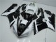 2005-2006 Kawasaki ZX6R Motorcycle Fairings - White Glossy Black UK