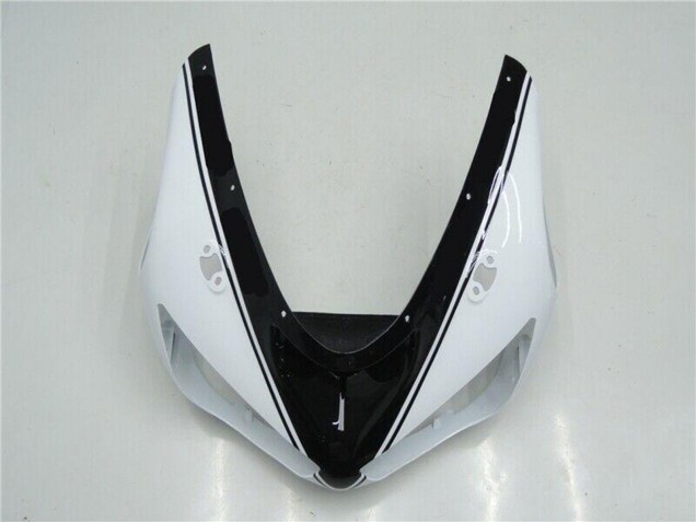 2005-2006 Kawasaki ZX6R Motorcycle Fairings - White Glossy Black UK