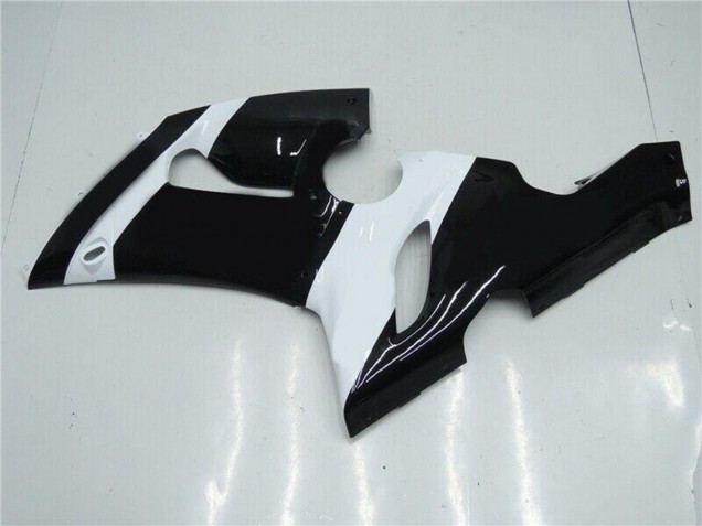 2005-2006 Kawasaki ZX6R Motorcycle Fairings - White Glossy Black UK