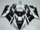 2005-2006 Kawasaki ZX6R Motorcycle Fairings - White Glossy Black UK