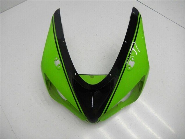 2005-2006 Kawasaki ZX6R Motorcycle Fairing - Green Glossy Black UK