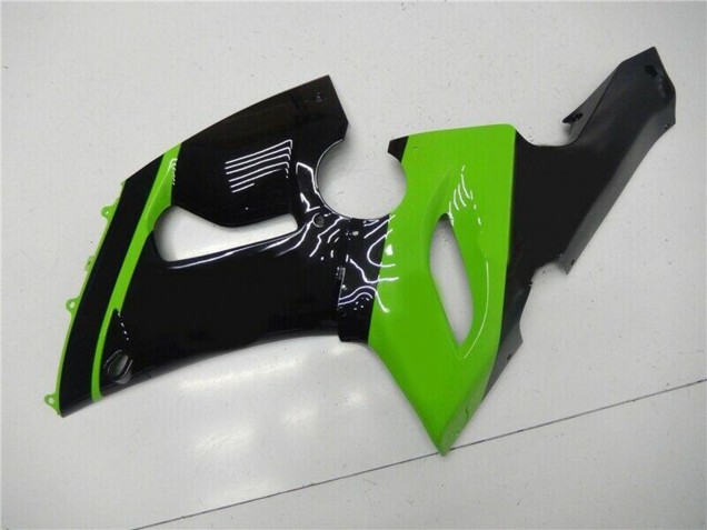 2005-2006 Kawasaki ZX6R Motorcycle Fairing - Green Glossy Black UK