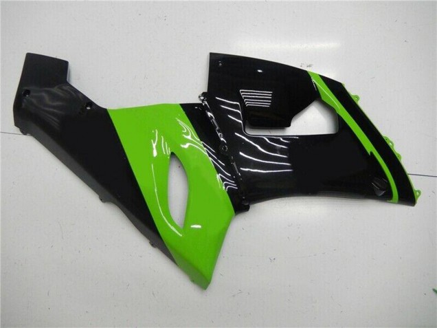 2005-2006 Kawasaki ZX6R Motorcycle Fairing - Green Glossy Black UK