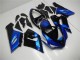 2005-2006 Kawasaki ZX6R Motorcycle Fairing Kits - Blue Glossy Black UK