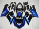 2005-2006 Kawasaki ZX6R Motorcycle Fairing Kits - Blue Glossy Black UK