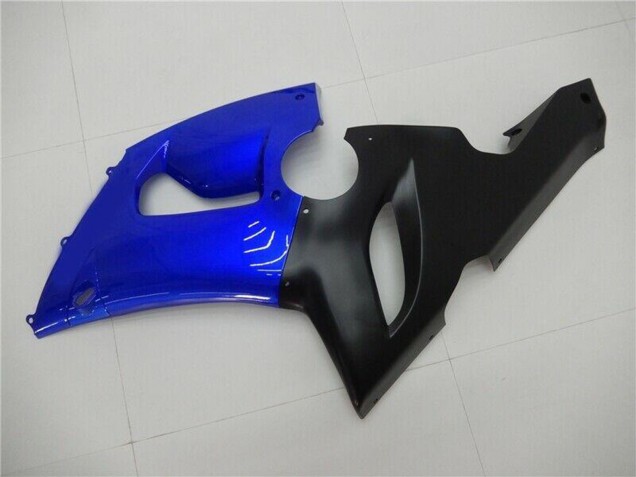 2005-2006 Kawasaki ZX6R Motorcycle Fairings - Blue Matte Black UK