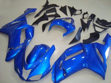 2007-2008 Kawasaki ZX6R Abs Motorcycle Fairings - Blue UK