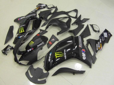 2007-2008 Kawasaki ZX6R Motorcycle Fairings - Black Monster UK