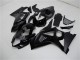 2007-2008 Suzuki GSXR 1000 Motorcycle Fairings - Glossy Black Matte Black No Decal UK