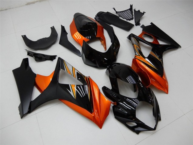2007-2008 Suzuki GSXR 1000 Motorcycle Fairing - Orange Black UK