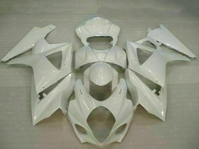 2007-2008 Suzuki GSXR 1000 Motorcycle Fairings - White UK