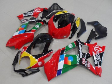 2007-2008 Suzuki GSXR 1000 Motorcycle Fairings - Red Yellow Black Blue White Green UK