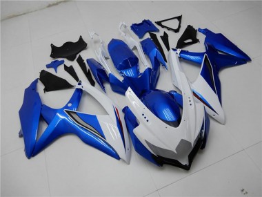 2008-2010 Suzuki GSXR 600/750 Motorcycle Fairings - White Blue UK