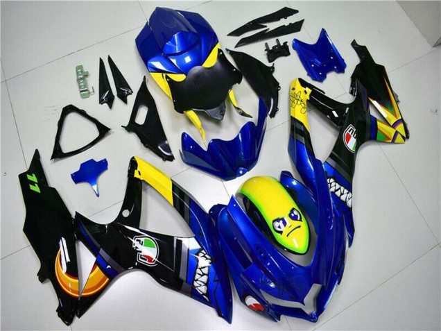 2008-2010 Suzuki GSXR 600/750 Motorcycle Fairings - Blue Yellow Shark UK