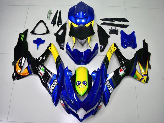 2008-2010 Suzuki GSXR 600/750 Motorcycle Fairings - Blue Yellow Shark UK