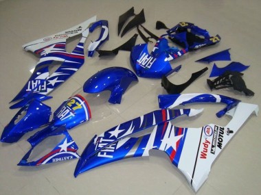 2008-2016 Yamaha YZF R6 Motorcycle Fairings - White Blue Fiat Motul Michelin 27 UK