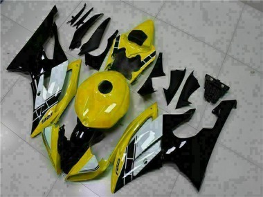 2008-2016 Yamaha YZF R6 Motorcycle Fairings - Yellow White Glossy Black UK