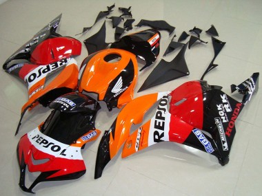 2009-2012 Honda CBR600RR Bike Fairings - Orange White Red Glossy Black Repsol UK