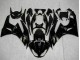 2009-2012 Kawasaki ZX6R Motorcycle Fairings - Glossy Black Gold Ninja UK