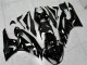 2009-2012 Kawasaki ZX6R Motorcycle Fairings - Glossy Black White Ninja UK