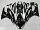 2009-2012 Kawasaki ZX6R Motorcycle Fairings - Glossy Black White Ninja UK