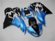 2009-2012 Kawasaki ZX6R Motorcycle Fairings - Light Blue Glossy Black UK