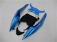 2009-2012 Kawasaki ZX6R Motorcycle Fairings - Light Blue Glossy Black UK