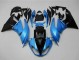 2009-2012 Kawasaki ZX6R Motorcycle Fairings - Light Blue Glossy Black UK